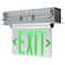 Nuvo Green Mirror Edge Lit LED Exit Sign, 2.94 Watts, Dual Face, 120V/277 Volt, Silver Finish 67/115 - alternate 1